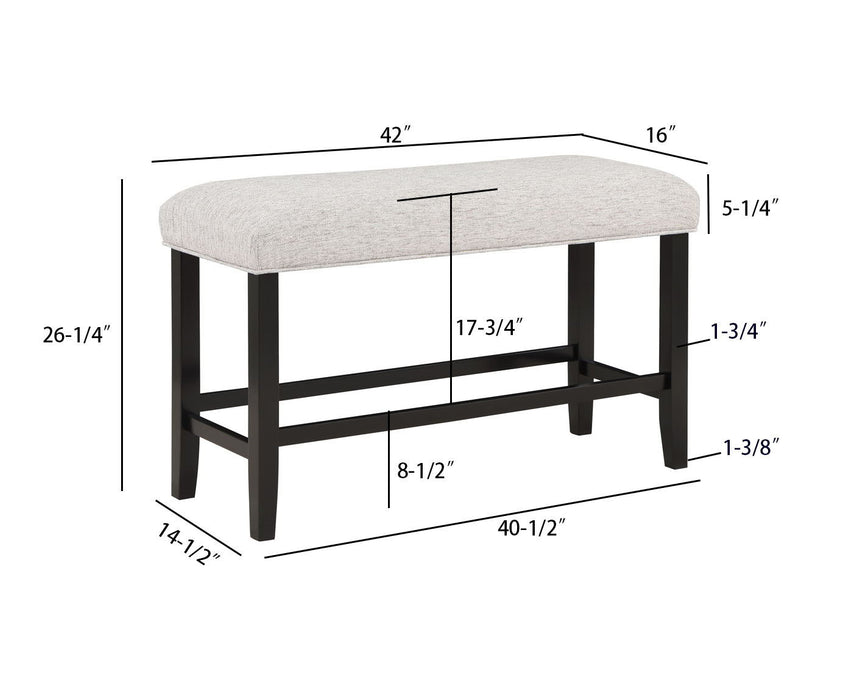 Dary - Counter Height Bench - White