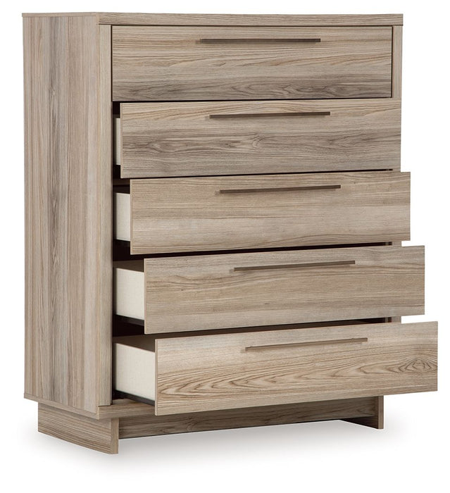 Hasbrick - Tan - Five Drawer Wide Chest