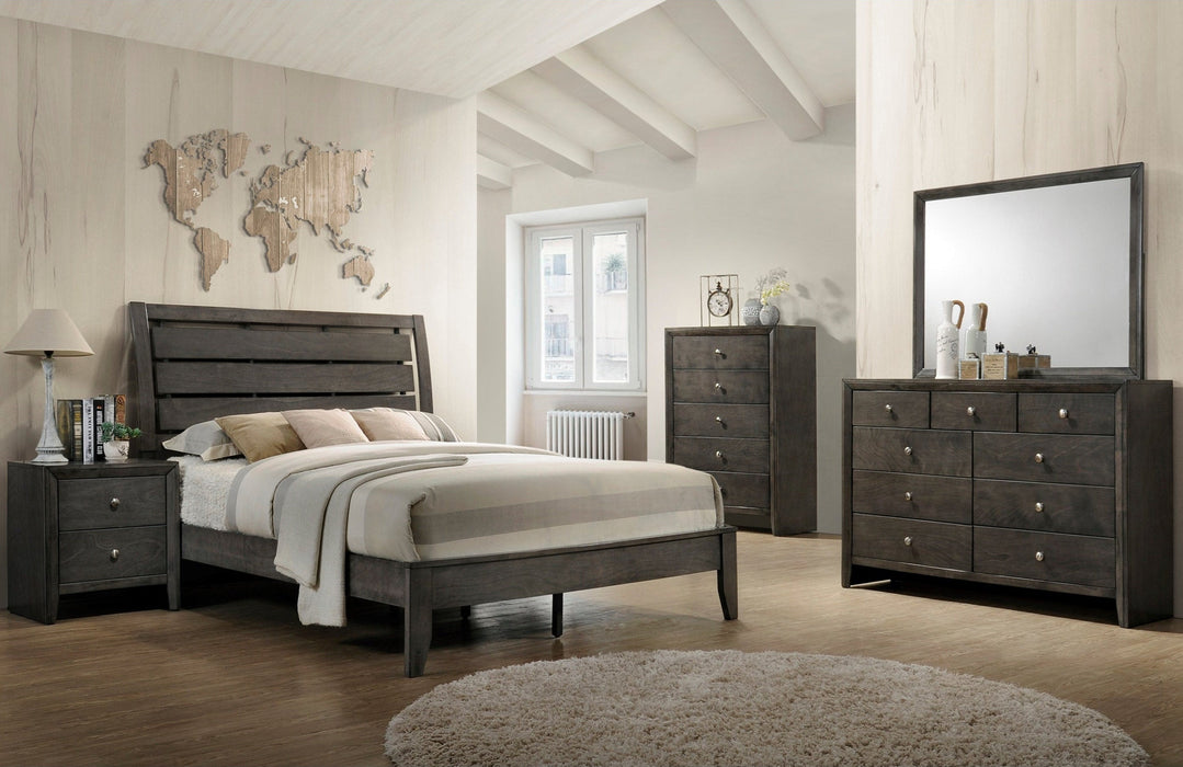 Evan Grey 5 Piece Bedroom Suite