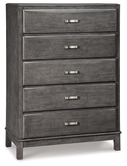 Caitbrook - Gray - Five Drawer Chest