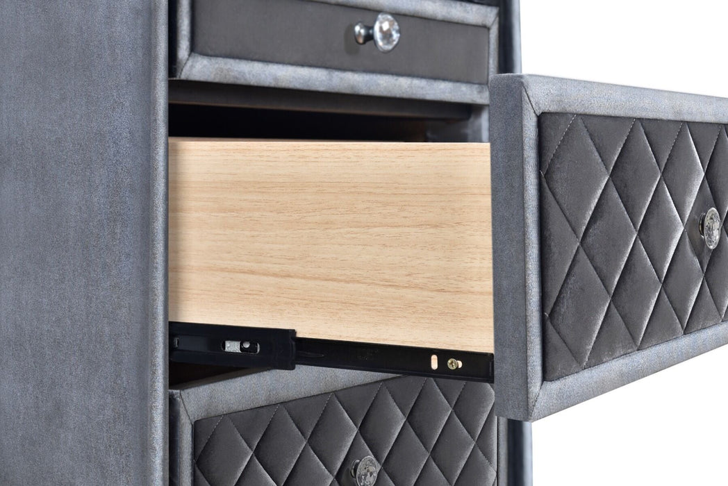 Cameo Grey or Black Upholstered  Bedroom Suites