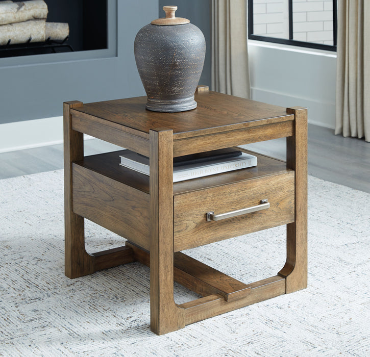 Cabalynn - Light Brown - Square End Table