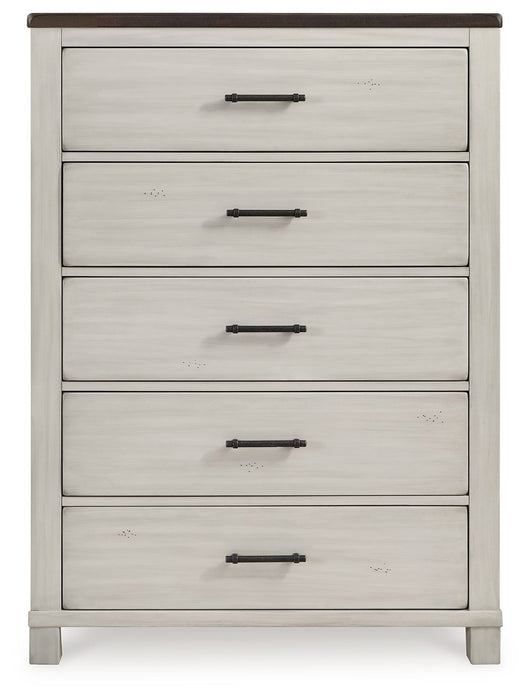 Darborn - Gray / Brown - Five Drawer Chest
