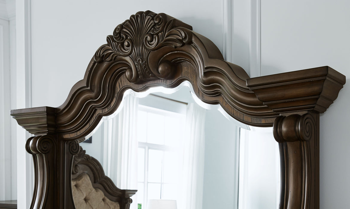 dresser with mirror dark brown Ashley Alisdair Dresser Brown