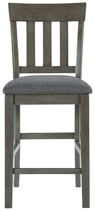 Hallanden - Upholstered Barstool (Set of 2) - Black / Gray