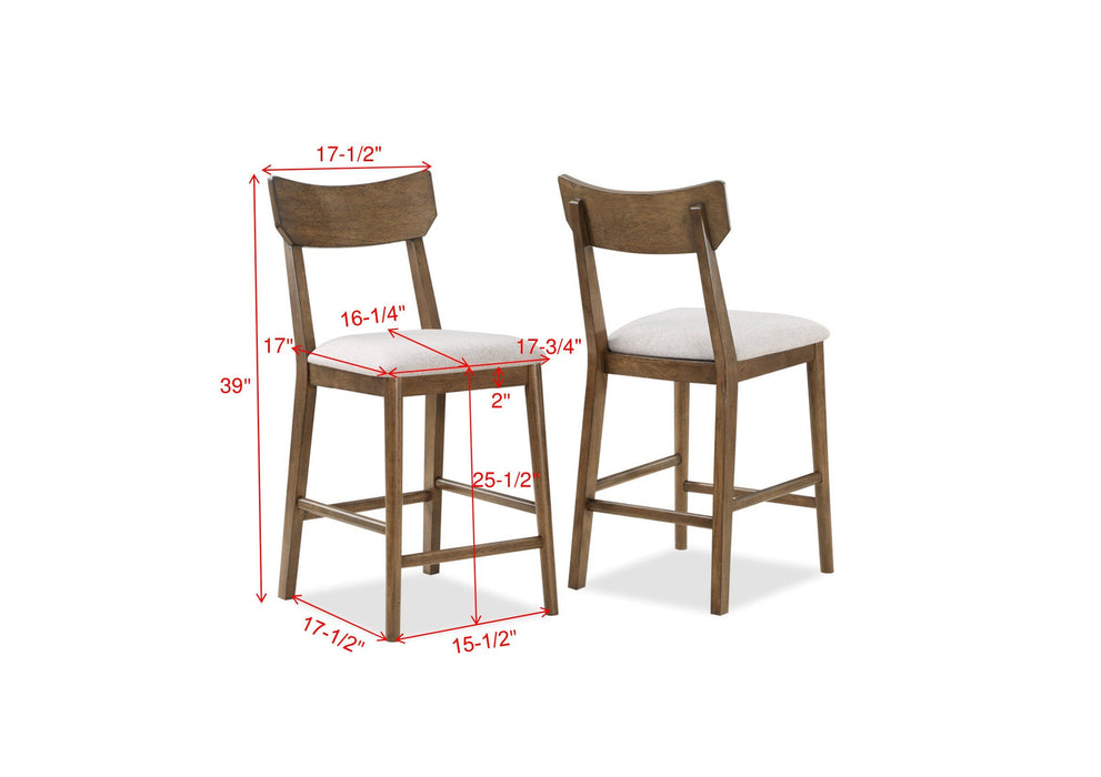 Weldon - Counter Height Chair (Set of 2) - Brown