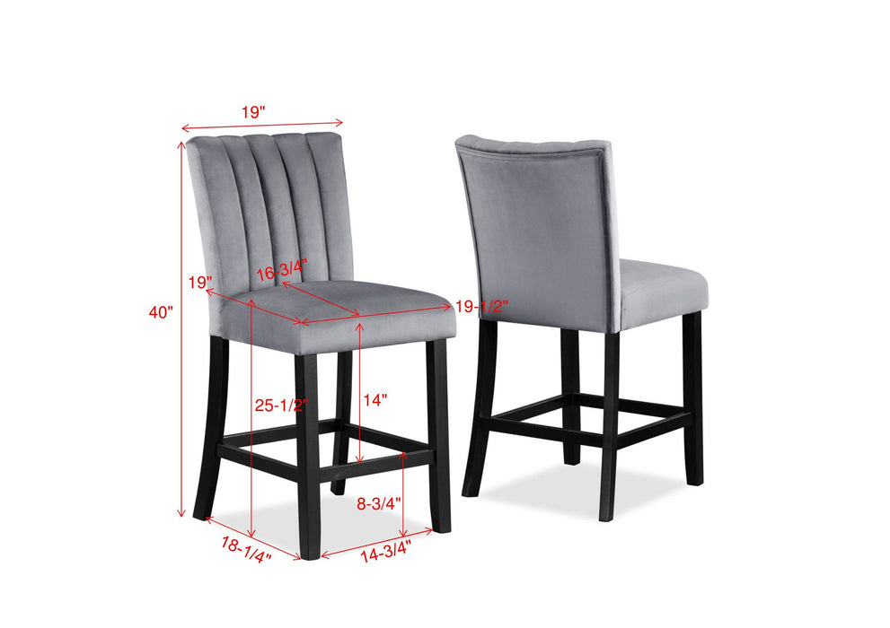 Pascal - Counter Height Chair (Set of 2) - Dark Gray